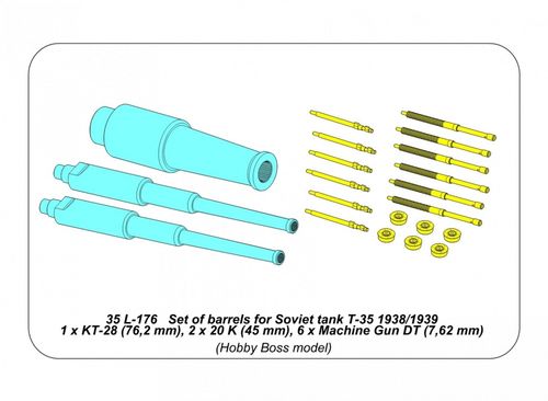 Set of barrels for Soviet tank T-35 1938/1939