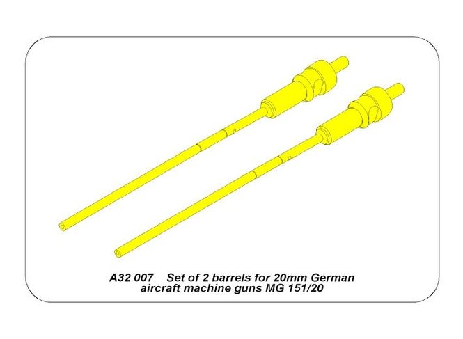 Hovedbilde 2 barrels for MG 151/20 - Aber Models