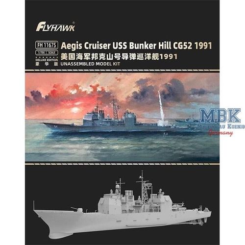Flyhawk 1:700 - USS Bunker Hill CG-52 1991 - Deluxe Edition (1167S)