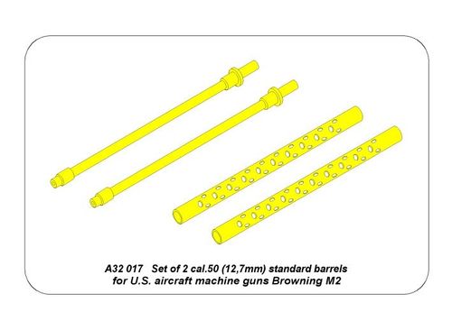 2 standard barrels for aircraft Browning M2 - Aber Models