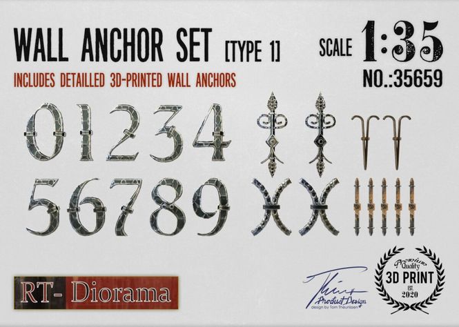 Hovedbilde RT-Diorama 1:35 - 35659 Wall Anchor Set (Type 1)