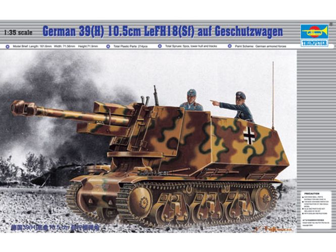 Hovedbilde Trumpeter 1:35 - German 39(H) 10.5cm LeFH18(Sf) ...