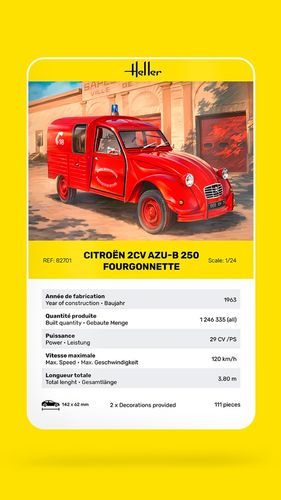 Heller 1:24 - Citroën 2CV AZU-B 250 Fourgonette (82701)