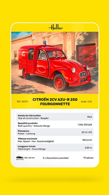 Hovedbilde Heller 1:24 - Citroën 2CV AZU-B 250 Fourgonette ...