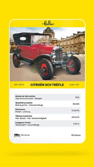 Hovedbilde Heller 1:24 - Citroën 5CV Trèfle (80702)