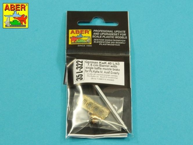 Hovedbilde Germ.75mm barrel for KwK40L/43 with single baffle ...