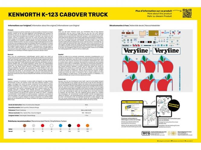 Hovedbilde Heller 1:43 - Kenworth K-123 Cabover Truck ...