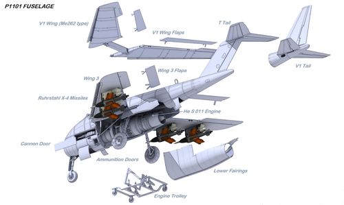 Das Werk 1:32 - Messerschmitt P.1101 -Entwicklungsflugzeug