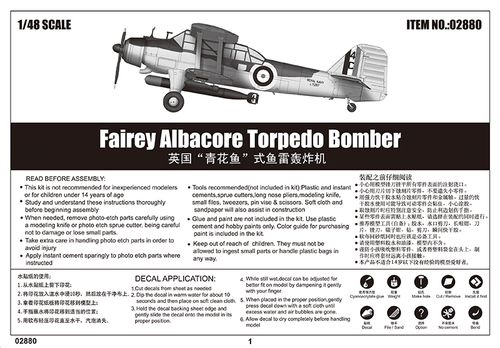Trumpeter 1:48 - Fairey Albacore Torpedo Bomber 02880 