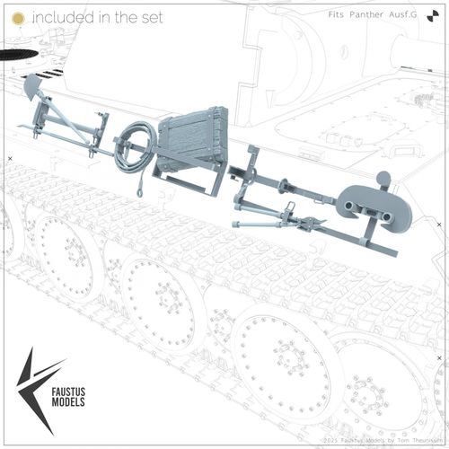 Faustus Models 1:35 - FM35021 Panther Tool Racks (Battle worn)