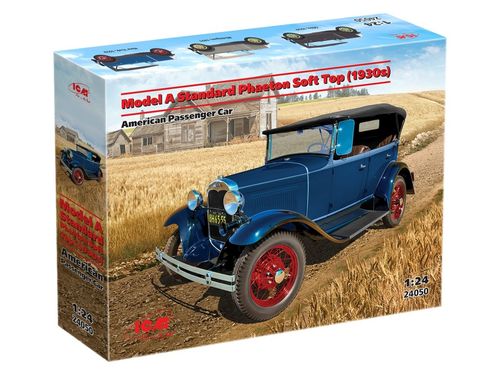 ICM 1:24 - Ford Model A - Standard Phaeton Soft Top (1930s) (24050)