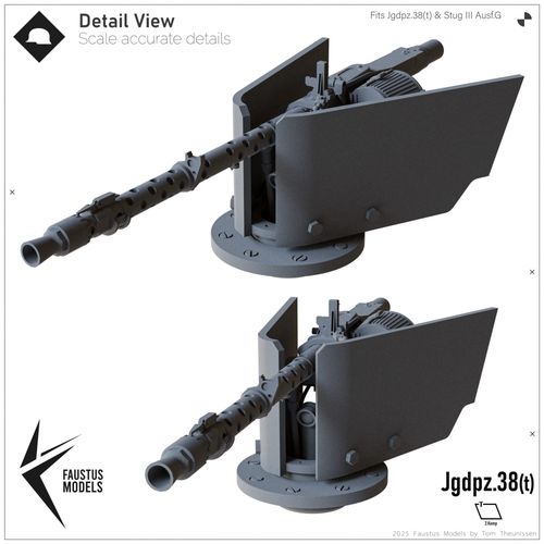 Faustus Models 1:35 - FM35048 Remote Controlled MG-34 f. Jgdpz.38(t) Hetzer