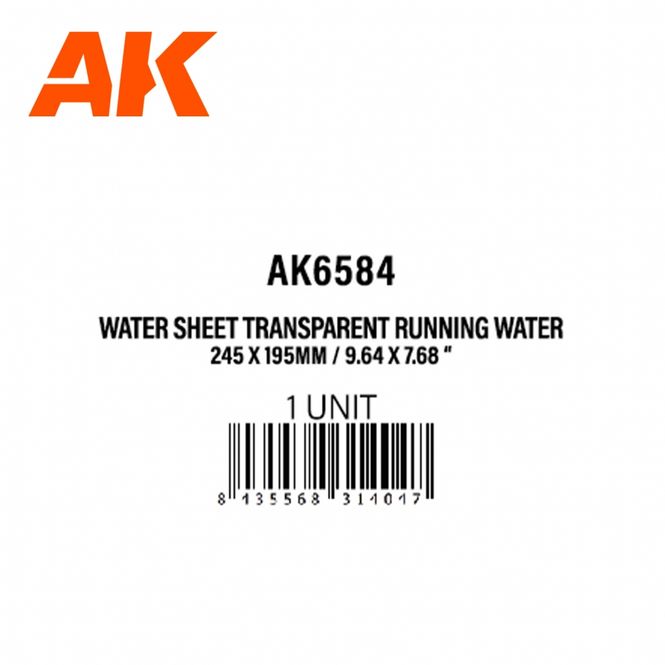 Main Image Water Sheet Transparent Running Water 245 x 195mm