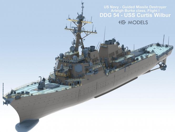Hovedbilde HS Models 1:200 - USS Curtis Wilbur (DDG-54) - ...