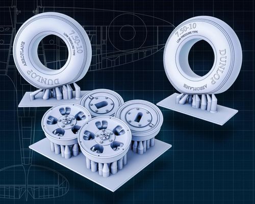 ANYZ Resin Wheel set for KOTARE 1/32 Spitfire MK I