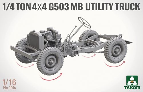 Takom 1:16 - 1/4 Ton 4x4 G503 MB Utility Truck (1016)