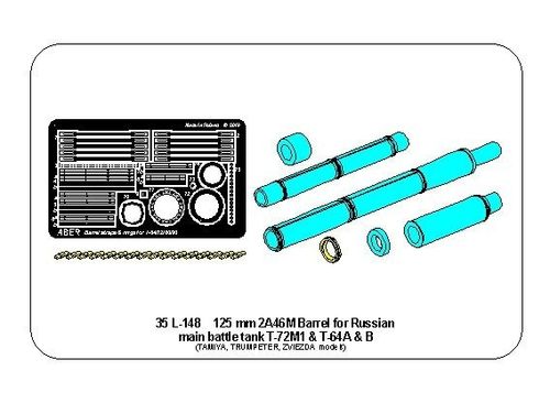 125mm 2A46M Barrel for Russian Tank T-72M1 & T-64A/B