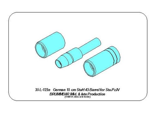 German 15cm StuH 43 Barrel for Stu.Pz. IV BRUMMBAR middle/late