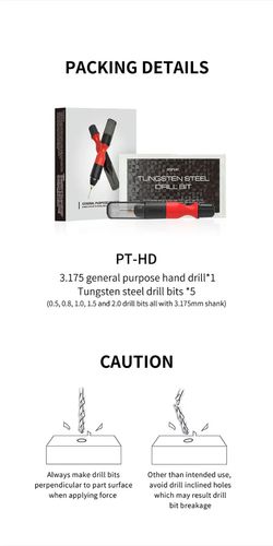 DSPIAE 3,175mm General Purpose Hand Drill PT-HD