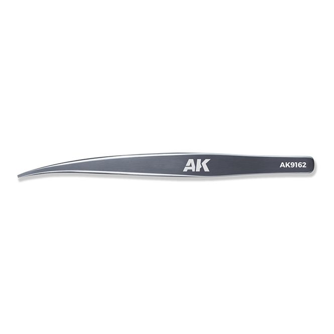 Main Image AK Interactive - HG Angled Tweezers 02 Flat-End