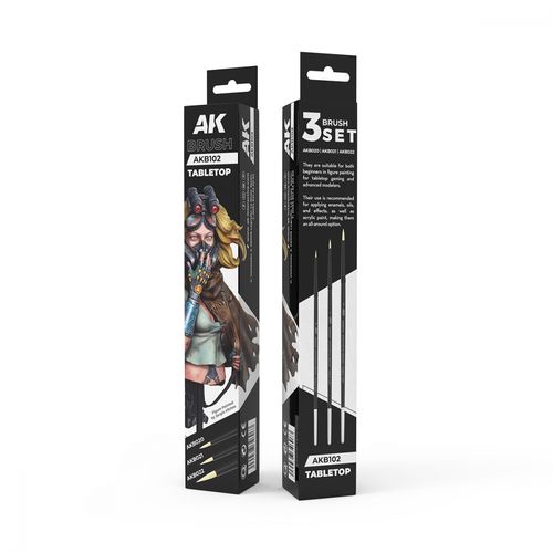 AK-Interactive - Tabletop Synthetic Brushes Set
