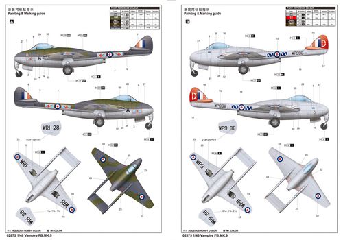 Trumpeter 1:48 - Vampire FB.MK.9 02875 