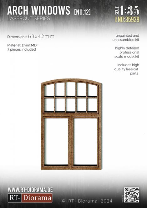Hovedbilde RT-Diorama 1:35 - 35929 Arched Window No.12