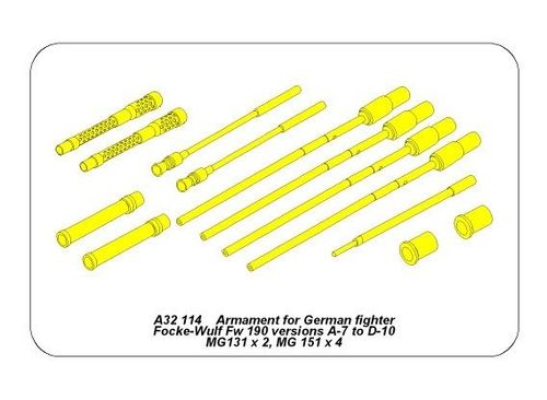 Armament for German fighter Fw-190 A7-D10 - Aber Models