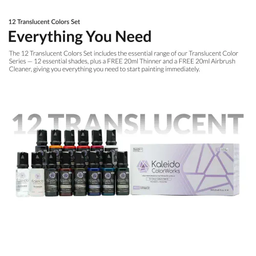 Kaleido - 12 Translucent Colors Set