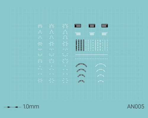 ANYZ Universal Labels and Stencils 1:48 Part 1 (white)