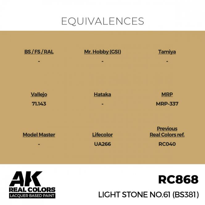 Hovedbilde RC868 Light Stone No.61 (BS381)