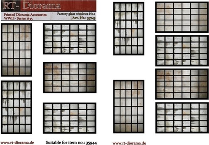 Main Image RT-Diorama 1:35 - 35743 Factory Glass Windows ...