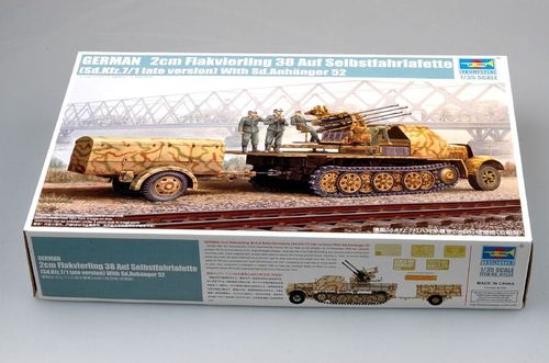 Trumpeter 1:35 - German 2cm Flakvierling 38 auf Selbstfahrlafette (Sd.Kfz.7/1 Late Version) 01524 