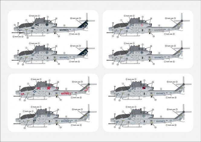 Hovedbilde HS Models 1:350 - Bell AH-1 Z Viper - Decal Set ...
