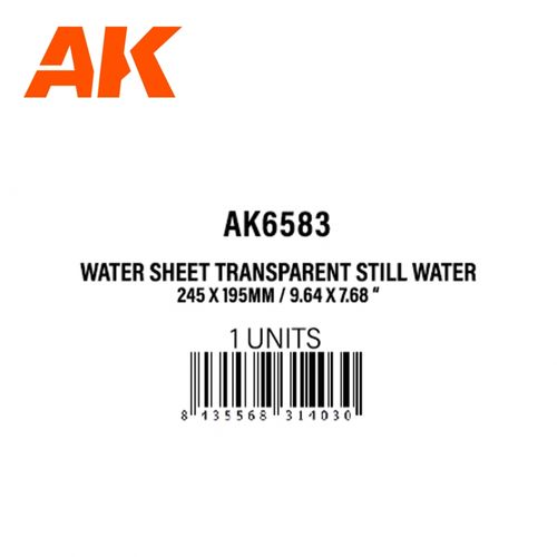 Water Sheet Transparent Still Water 245x195mm