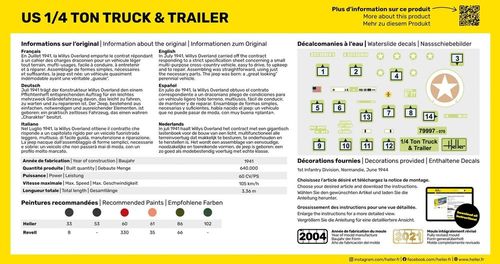 Heller 1:72 - US 1/4 Ton Truck And Trailer 79997 