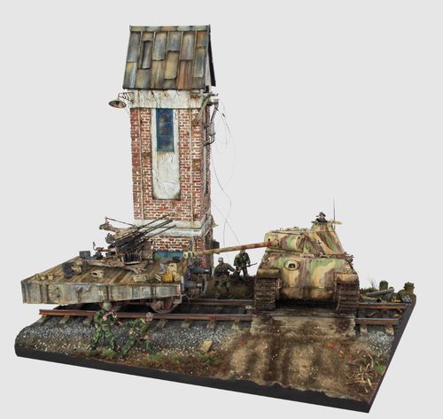 RT-Diorama 35027 Diorama Base: Railroad Crossing (1:35)
