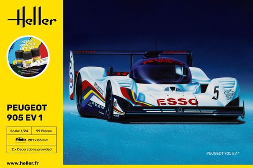 Heller 1:24 - Peugeot 905 EV 1 - Starter Set 56718 