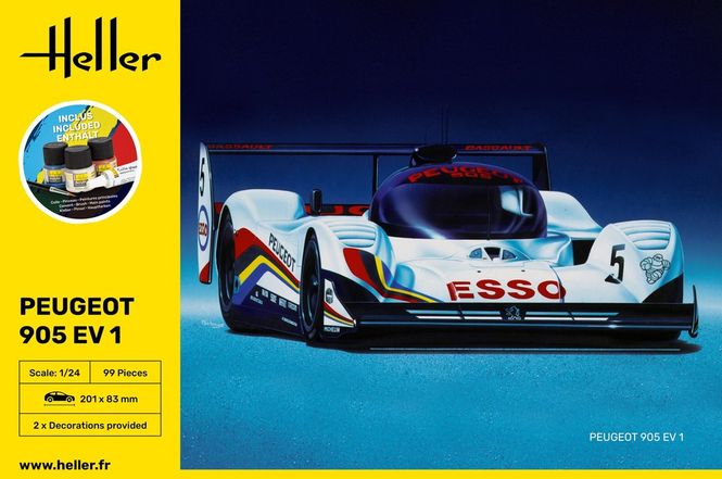 Hovedbilde Heller 1:24 - Peugeot 905 EV 1 - Starter Set ...