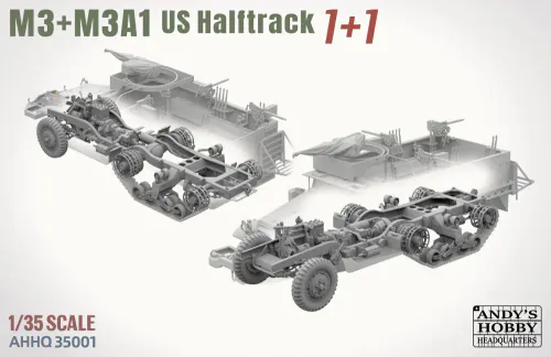 Andy's HQ - 1:35 - M3 & M3A1 U.S. WWII Halftracks (2 full kits in one box)