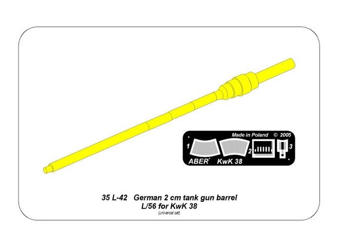 Hovedbilde German 2 cm tank gun barrel L/56 for KwK 38