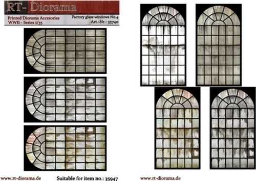 RT-Diorama 1:35 - 35740 Factory Glass Windows No.4