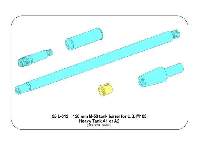 Hovedbilde 120 mm M-58 tank barrel for U.S. M103 Heavy Tank ...