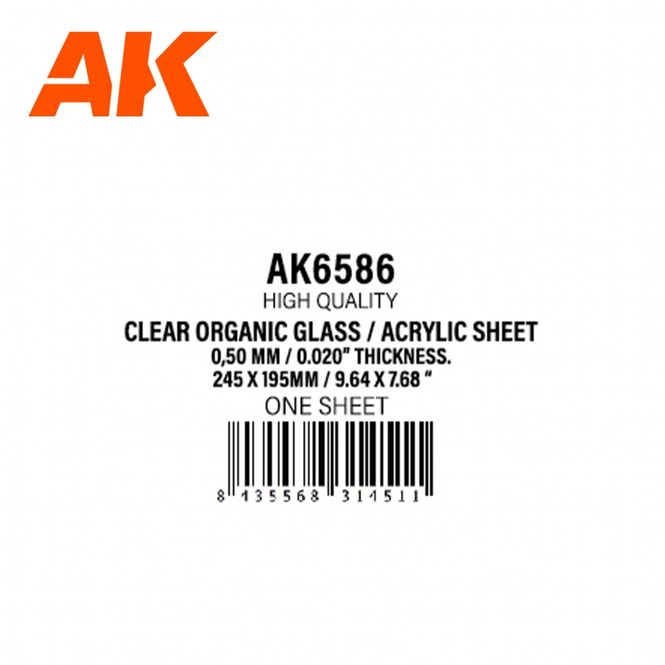 Main Image 0,40 mm/0.016 Thickness-Clear Organic Glass/Acry