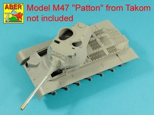 90 mm M-36 tank barrel  cyrindrical Muzzle Brake with mantlet cover for U.S. M47 Patton