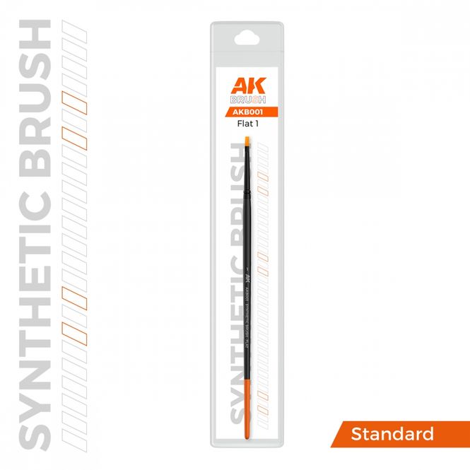 Hovedbilde AK-Interactive B001 AK Synthetic Brush - Flat 1
