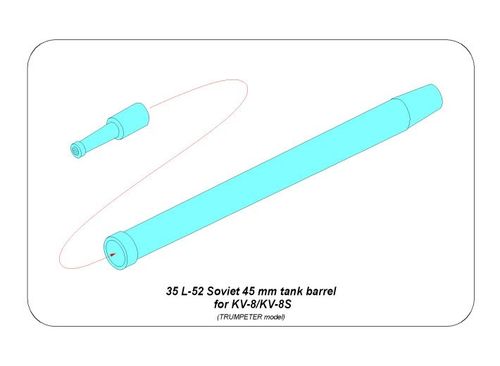 Soviet 45mm Tank Barrel For KV-8/KV-8S