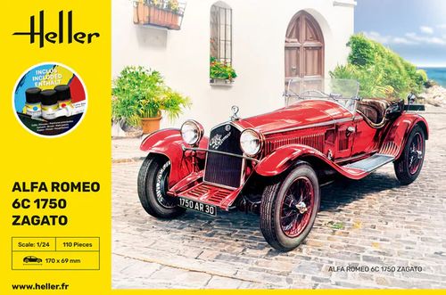 Heller 1:24 - Alfa Romeo 1750cc Zagato Starter Kit 56715 