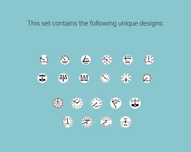 Main Image ANYZ Universal cockpit dials (White) 0,8 mm - ...