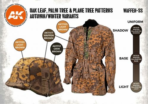 AK-Interactive AK 11625 OAK LEAF, PALM TREE & PLANE TREE PATTERNS AUTUMN/WINTER VARIANTS SET